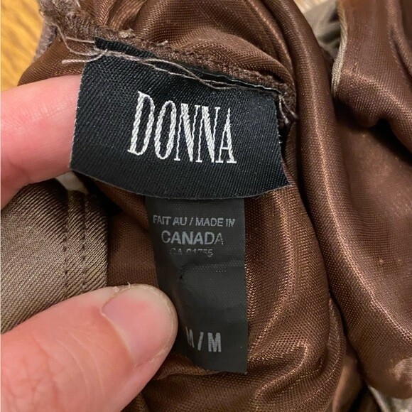 Donna gold/bronze shimmery mid length party dress - Picture 5 of 8